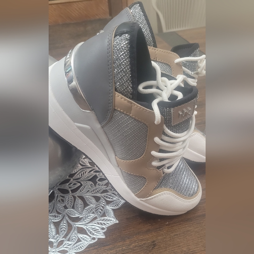 Michael Kors Beige and Metallic Women's Sneakers